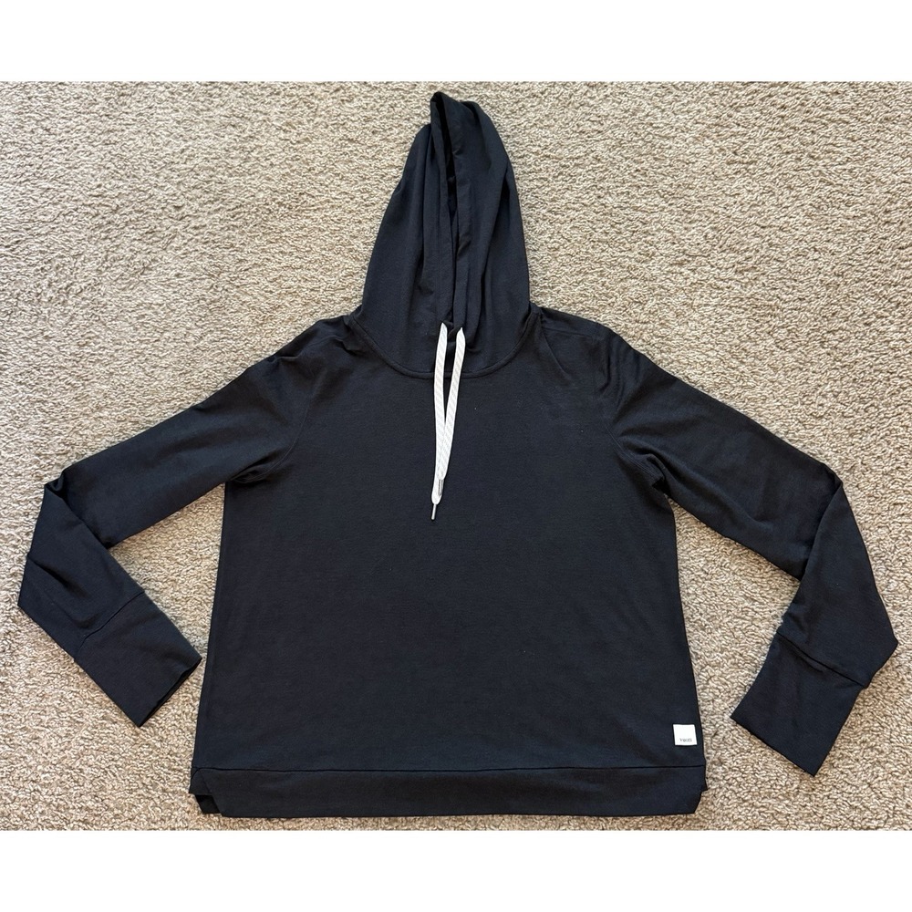 Vuori Halo Essential Hoodie Womens Black Size Small Performance Pullover VW226